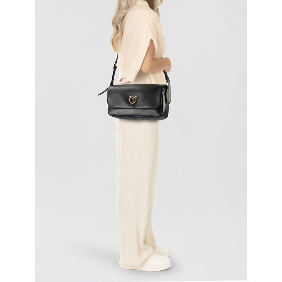 PINKO Click Soft Classic Shoulder Bag Genuine Leather 32 cm
