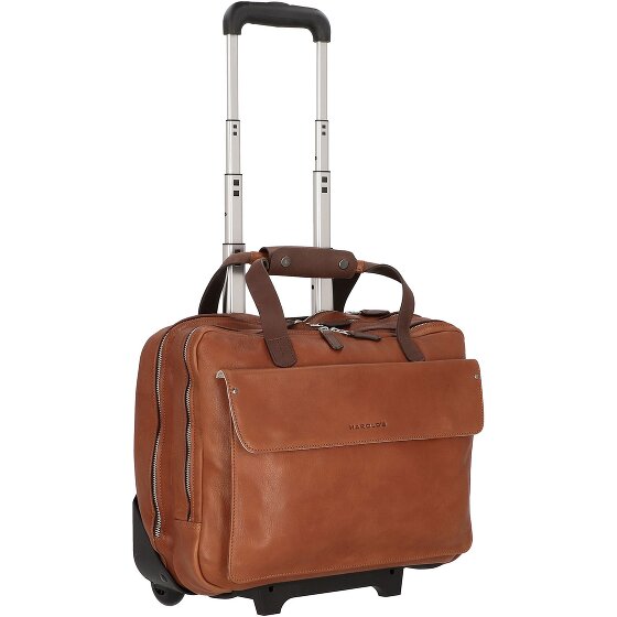 Harold's Ivy Lane 2 wheels Wheeled briefcase Genuine Leather 36 cm Laptop compartment