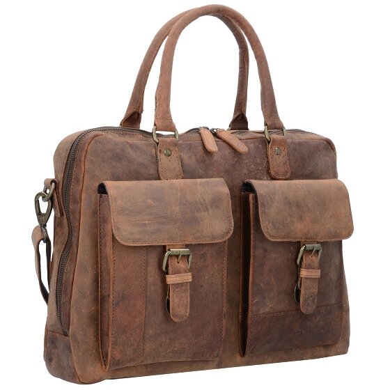 Harold's Antic Collection Briefcase leather 40cm laptop compartment
