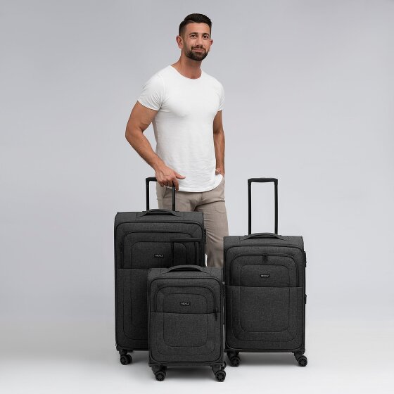 Redolz Essentials 12 THREE SET 4 wheels Suitcase set 3-piece with expansion pleat