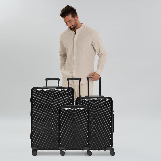 Redolz Essentials 18 4 wheels Suitcase set 3-piece with expansion pleat
