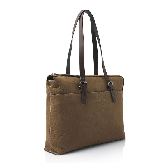 Castelijn & Beerens Nubuck Shoulder Bag Genuine Leather 40 cm Laptop compartment
