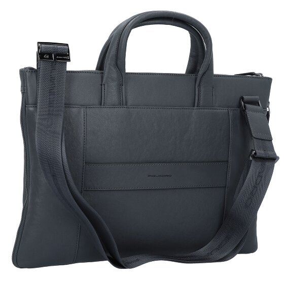 Piquadro Black Square briefcase leather 42 cm laptop compartment