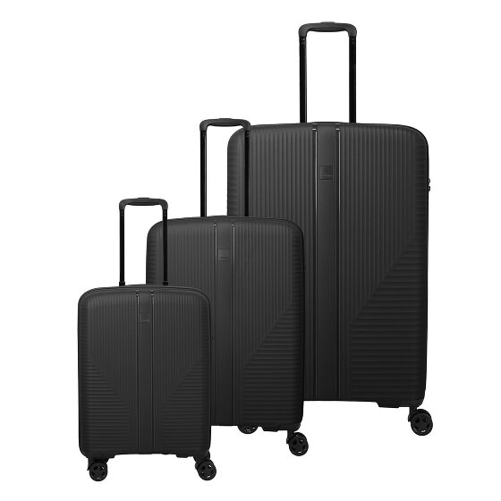 Travelite Air Stripe 4 wheels Suitcase set 3-piece with expansion pleat