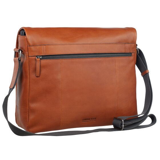 Leonhard Heyden Hamburg Messenger leather 38 cm laptop compartment