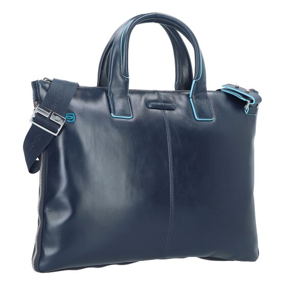 Piquadro Blue Square Briefcase Genuine Leather 42 cm Laptop compartment