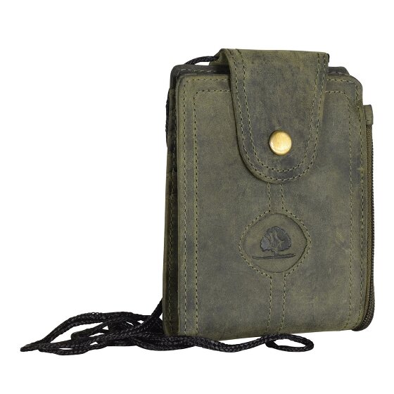 Greenburry Vintage neck pouch leather 11 cm