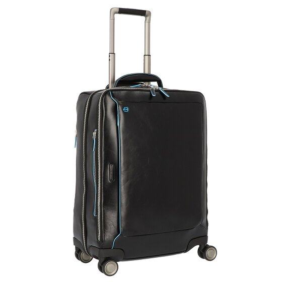 Piquadro Blue Square 4 Roll Cabin Trolley Leather 55 cm Laptop compartment