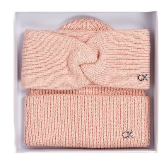 Calvin Klein Ck Metal knitted hat and headband gift set