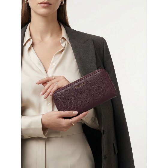Lazarotti Bologna Leather XL Double Zip-Around Wallet, RFID-Protected, 20 cm