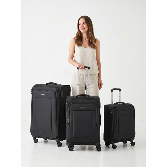 Franky Melbourne 3.0 4-wheel suitcase set, 3-piece, with stretch fold