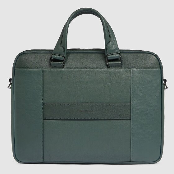 Piquadro Black Square Briefcase Leather 40 cm Laptop compartment