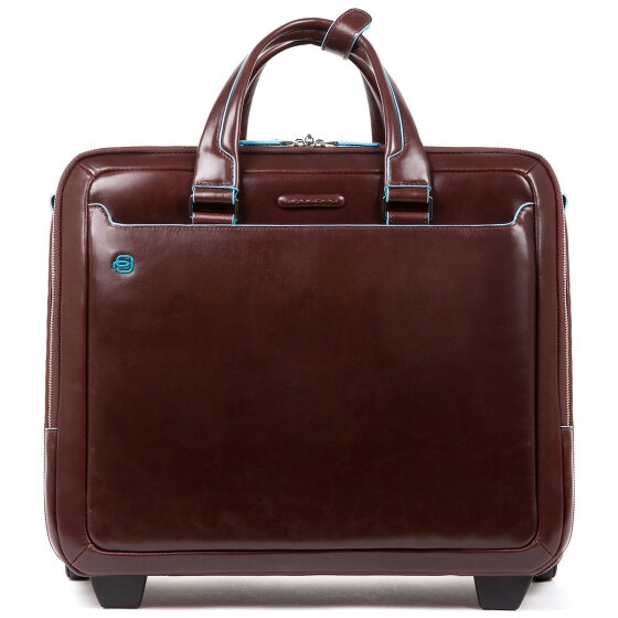 Piquadro Blue Square 2 Roll Business Trolley Leather 37 cm Laptop compartment