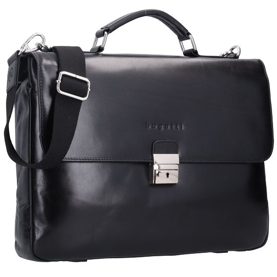 Bugatti Romano Briefcase Genuine Leather 40 cm Laptop compartment
