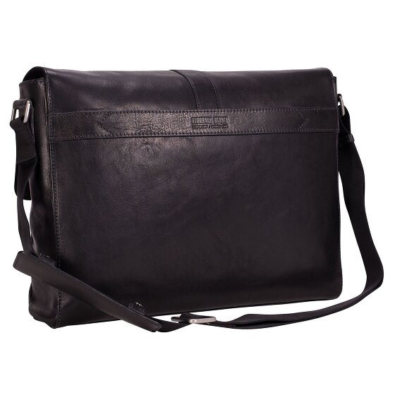 Leonhard Heyden Bergamo Messenger leather 38 cm laptop compartment