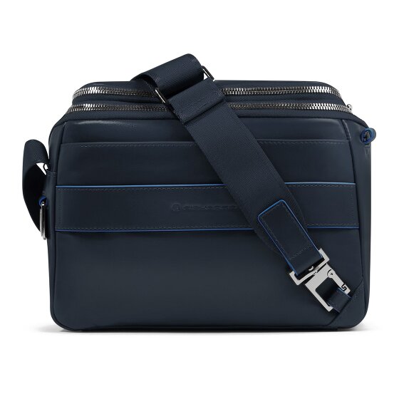 Piquadro Blue Square Shoulder bag Leather 27 cm