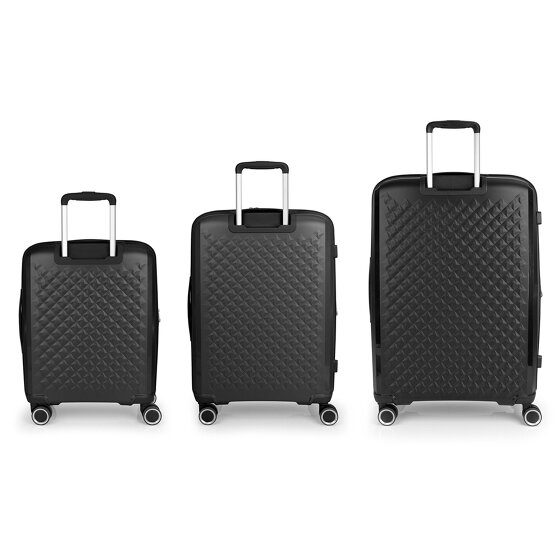 Gabol Queens 4 wheels Suitcase set 3-piece with expansion pleat