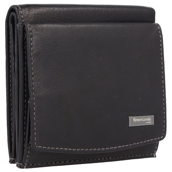 Greenland Nature Black Nappa wallet RFID leather 9.5 cm