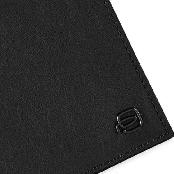 Piquadro Black Square Credit card case RFID protection Leather 9 cm