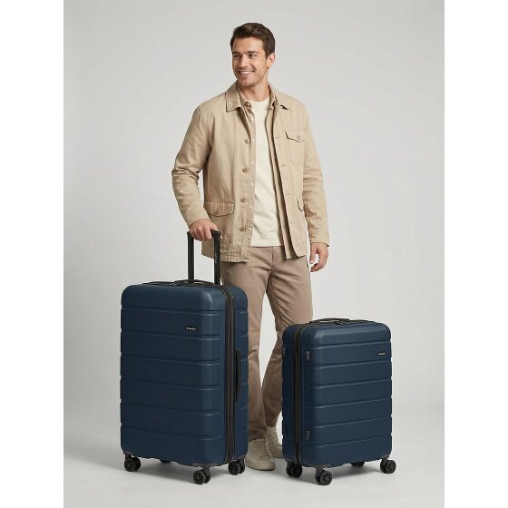 Saxoline Miami 4-wheel Suitcase set (S+L) expandable gusset