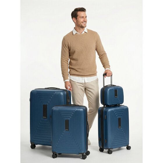 Redolz Essentials 14 4-wheel suitcase set + beauty case 4 pcs. with stretch fold