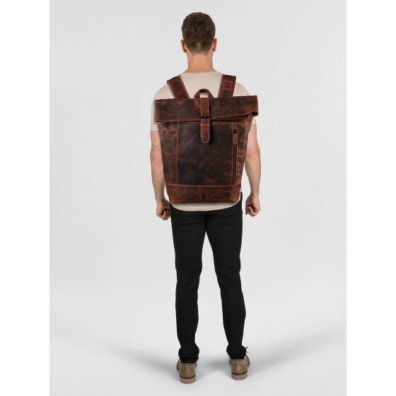 Jack Kinsky Baltimore 15 Business backpack Genuine Leather 43 cm Laptop compartment