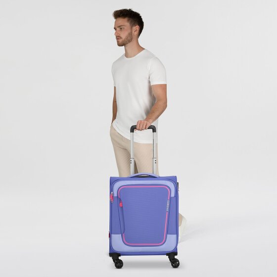 American Tourister Pulsonic 4 wheels Cabin trolley 55 cm with expansion pleat