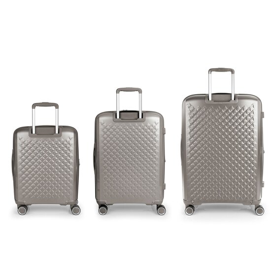 Gabol Queens 4 wheels Suitcase set 3-piece with expansion pleat