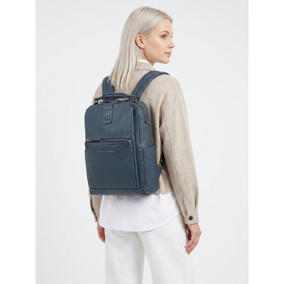 Piquadro Tebe Daypack Genuine Leather 46 cm Laptop compartment