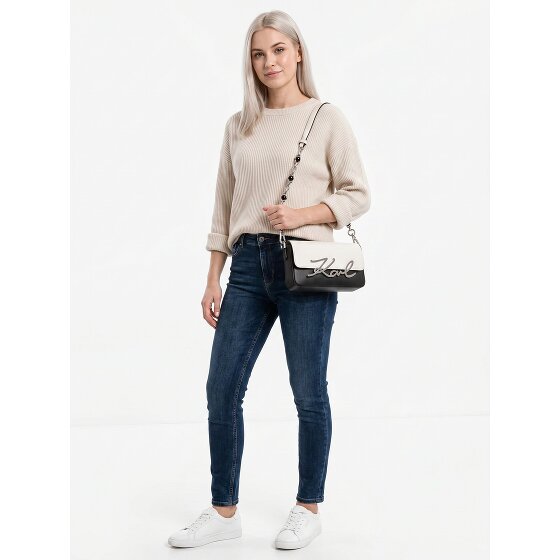 Karl Lagerfeld Signature 2.0 Shoulder Bag Genuine Leather 22 cm