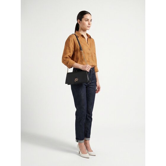 Karl Lagerfeld Autograph Shoulder Bag Genuine Leather 20.5 cm