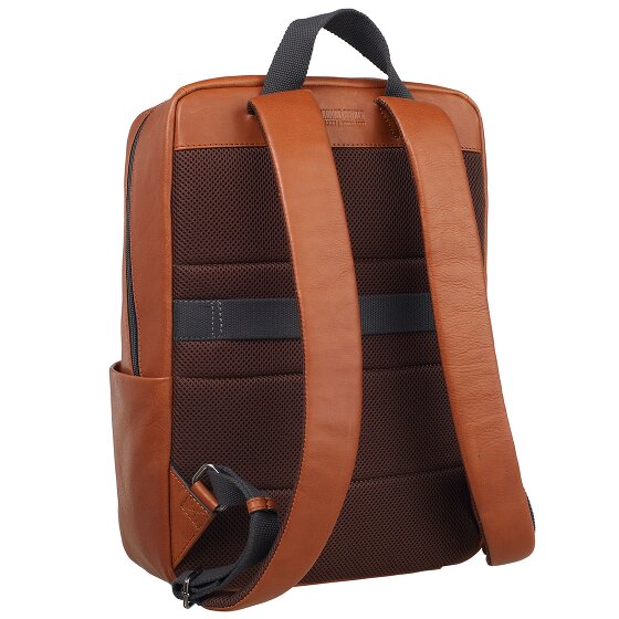 Leonhard Heyden Hamburg backpack leather 40 cm laptop compartment