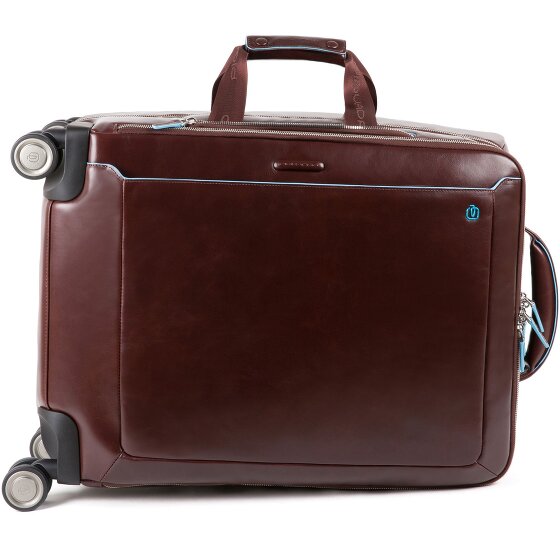 Piquadro Blue Square 4 Roll Cabin Trolley Leather 55 cm Laptop compartment
