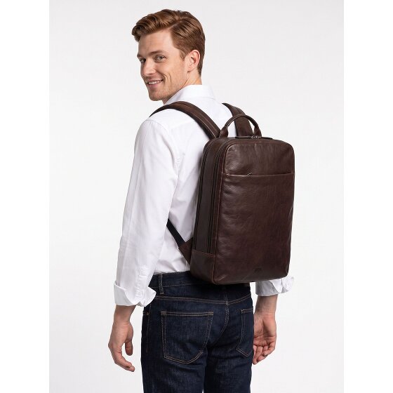 Jost Glasgow Daypack RFID protection Genuine Leather 44 cm Laptop compartment