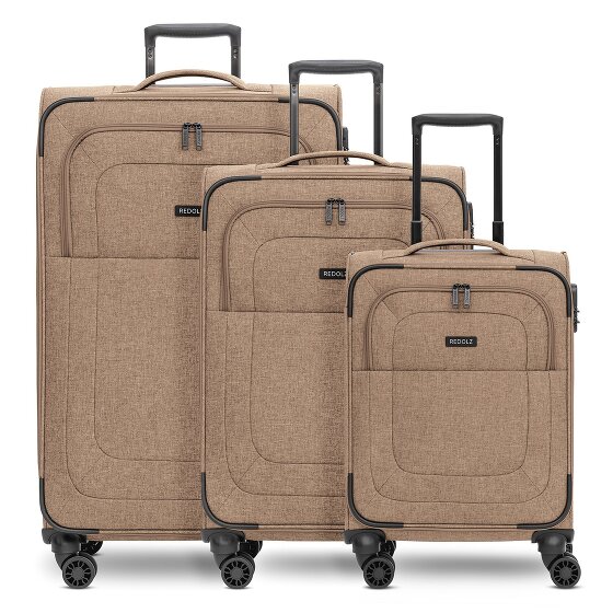 Redolz Essentials 12 THREE SET 4 wheels Suitcase set 3-piece with expansion pleat
