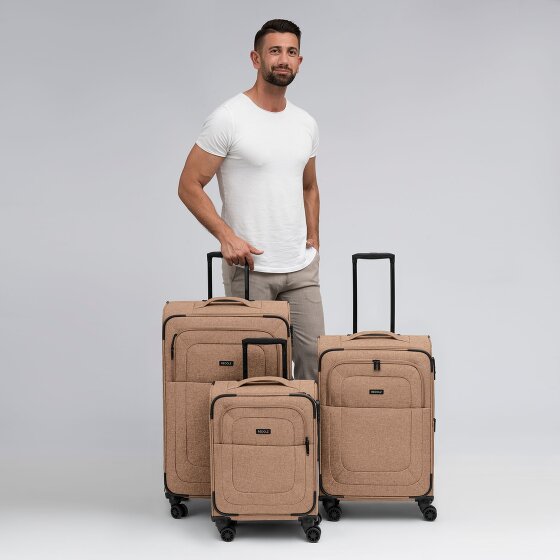 Redolz Essentials 12 THREE SET 4 wheels Suitcase set 3-piece with expansion pleat