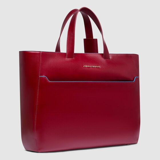 Piquadro Blue Square Shopper Bag Leather 40 cm