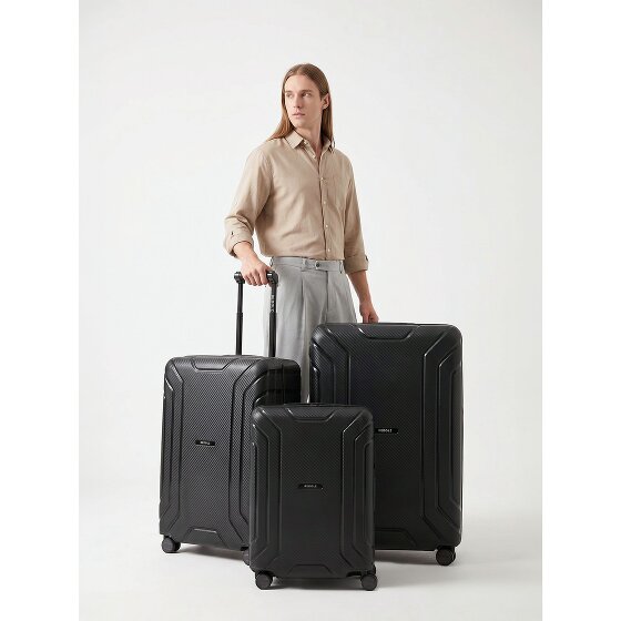 Redolz Essentials 15 4-wheel suitcase set 3-piece with three-point closure