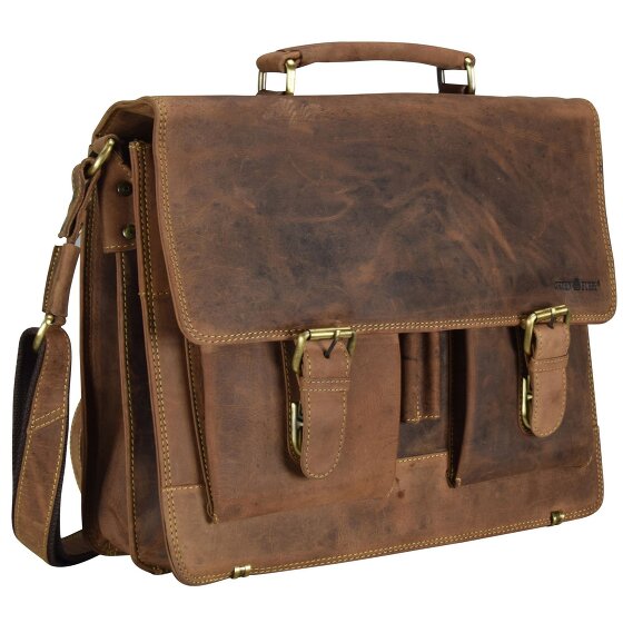 Greenburry Vintage briefcase leather 40 cm laptop compartment