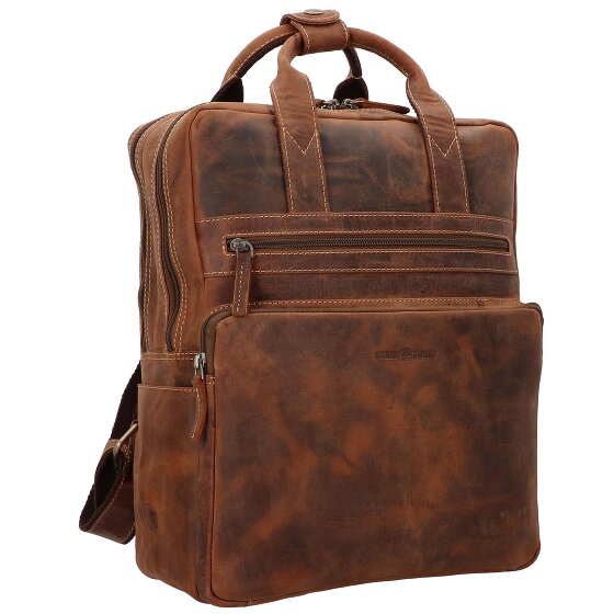 Greenburry Vintage backpack leather 38 cm laptop compartment