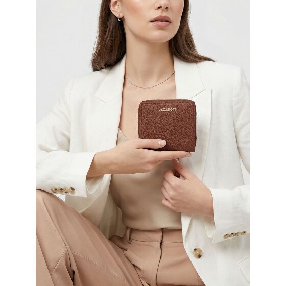 Lazarotti Bologna Leather Medium Zip-Around Wallet, Leather, 10 cm