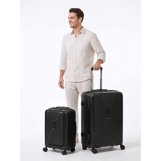 Redolz Essentials 14 4-wheel suitcase set 2 pcs. laptop compartment with expansion fold