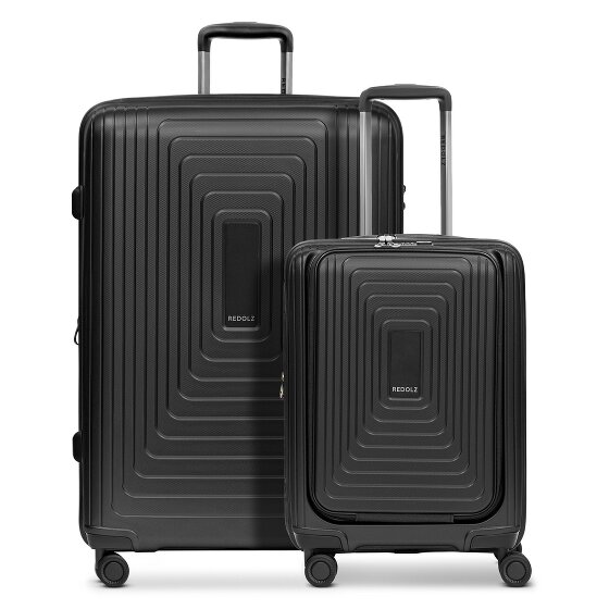 Redolz Essentials 14 4-wheel suitcase set 2 pcs. laptop compartment with expansion fold