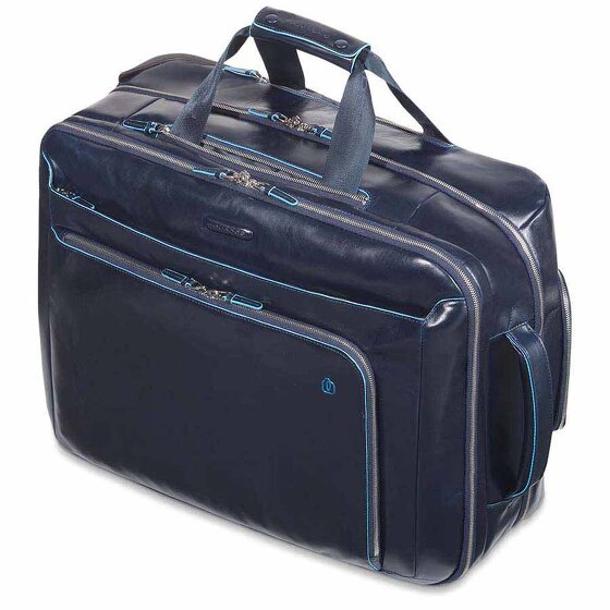 Piquadro Blue Square 2 Roll Business Trolley Leather 51 cm Laptop compartment