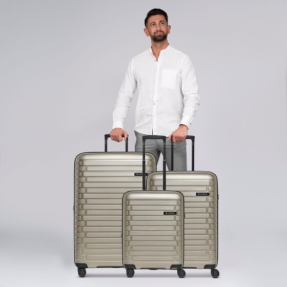 Pactastic Collection 04 THE THREE SET + 4 wheels Suitcase set 3-piece with expansion pleat