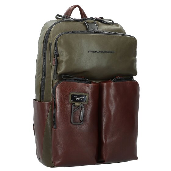 Piquadro Harper backpack leather 48 cm laptop compartment