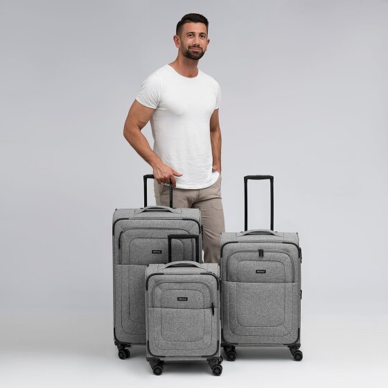 Redolz Essentials 12 THREE SET 4 wheels Suitcase set 3-piece with expansion pleat