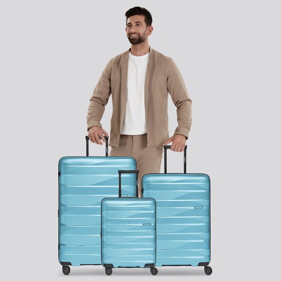 Bergpfeil Travel 4-wheel suitcase set, 3-piece, with stretch fold