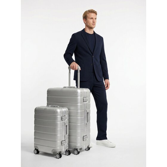 Redolz Pro Aluminum 4-Wheel Suitcase Set (S+L)