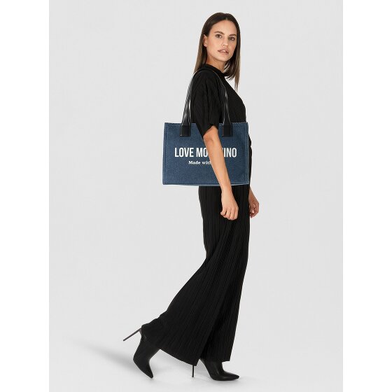 Love Moschino Denim Signature Love Shopper Bag 35 cm